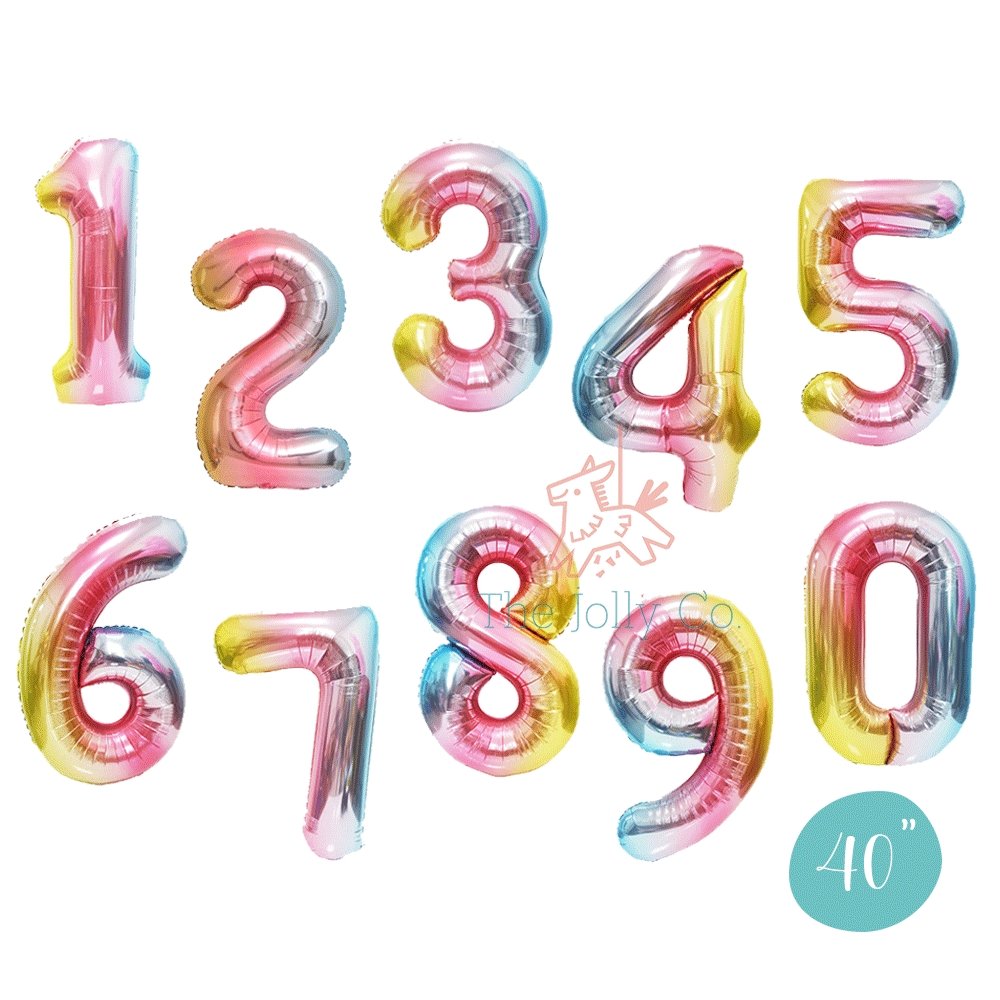 40" Giant Number Balloon - Macaron - Frou Frou Foxes