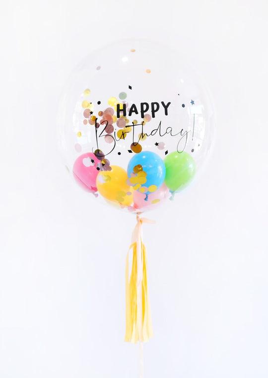 Bubble Balloon with Mini Balloons and Confetti - Customizable - Frou Frou Foxes