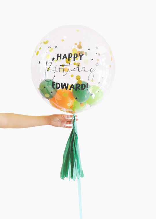 Bubble Balloon with Mini Balloons and Confetti - Customizable - Frou Frou Foxes